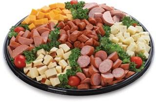 Kielbasa & Cheese Platter - Small 32 Large 61 Sliced smoked kielbasa served with an assortment of cheese cubes & honey mustard Cubed Meats & Cheese Platter - Small 35 Large 69 Cubed ham, pepperoni,