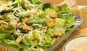 Served with choice of 2 dressings Classic Caesar Salad - Half Pan 25 Full Pan 45 Romaine lettuce with seasoned croutons and parmesan cheese. Served with side of Caesar dressing.