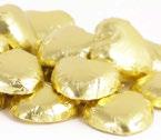 RED FOILED MILK CHOCOLATE HEARTS HEA01 1kg (160 pcs) GOLD