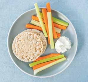 Crudites, Hummus This is a veggie option for snacking and including hummus, carrots, celery and radish. It can also be other vegetable types such as tomatoes, cucumber or some olives.