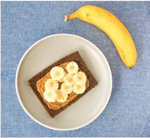 Toast and peanut butter with a banana Choose the type of bread you prefer.