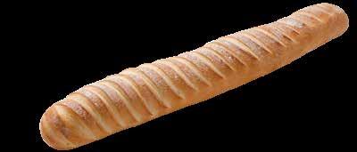 the baguette Length : 22 cm Raw : 330g Baked : 250g Units/box