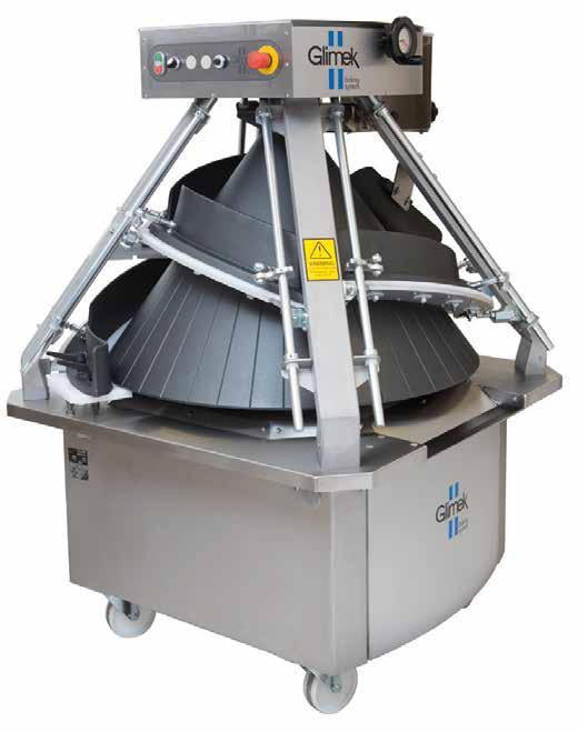 4 CR360 CONICAL ROUNDER A very flexible cone rounder for all kinds of bakeries, suitable for most types of dough. FEATURES Centrally adjustable non-stick coated tracks for ultimate rounding.