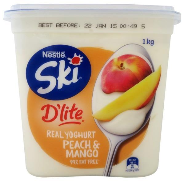 Pure, real and raw work in all categories Ski D Lite Real Yoghurt Peach And Mango (Australia, Dec 2014) Claims/Features: