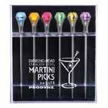 Wine Tools & Bar Specialities DIAMOND HEAD STAINLESS-STEEL MARTINI PICKS Serve perfect martinis with these