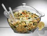 chip bowl Iced Salad with Dome Lid & Acrylic Salad Servers 17416 Size: 11.
