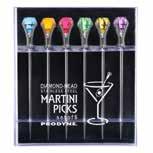 Wine Tools & Bar Specialties DIAMOND HEAD STAINLESS-STEEL MARTINI PICKS Serve perfect martinis with these exquisite martini picks featuring high