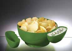 Chips & Dips (Green) 17451 Size: 3.5 quart 10"D, dip cups 14 oz.