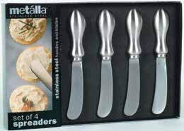 PRODYNE Kitchen & Table STAINLESS STEEL SPREADERS Set of 4 high quality