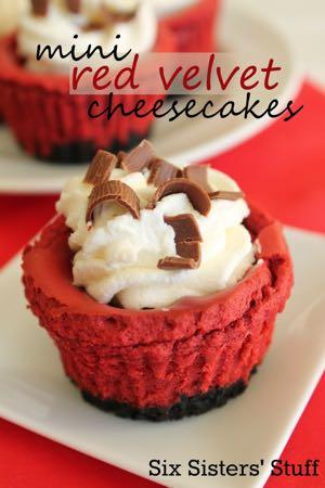 MINI RED VELVET CHEESECAKES RECIPE D E S S E R T Serves: 16 Prep Time: 2 Hours Cook Time: 30 Minutes 20 Oreo cookies (remove white filling and then crush) 4 Tablespoons butter 20 ounces cream cheese