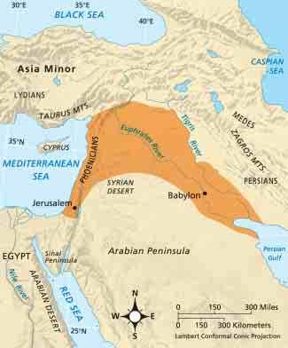 Chaldean Empire, c. 600 B.C. Interpreting Maps The Chaldeans under Nebuchadnezzar conquered a large part of the Assyrians far-flung empire. Skills Assessment: 1.