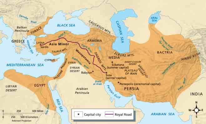 The Persians The Persians conquered Babylon in 539 B.C. Like the Hittites, the Persians spoke an Indo-European language.