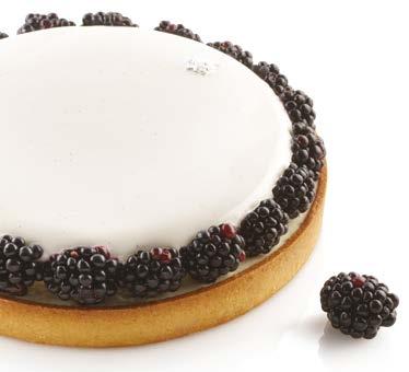 kit tarte ring round Ø210mm RECIPE BY GIANLUCA ARESU The mould is provided with a special border that allows to obtain rounded dessert.