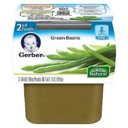 Green Beans, Water. Infant Food: Formula Contains: Milk, Soy 100cal 11g 5g 0g 2g 27mg 0g Serving Size: 5 fluid oz.