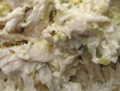 Chicken Salad Contains: Egg, Soy cal g g g g mg g Serving Size = Chicken (Cooked Chicken, Chicken Broth, Salt).