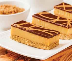 95kg caramel slice A smooth creamy caramel on a rich coconut biscuit base, finished