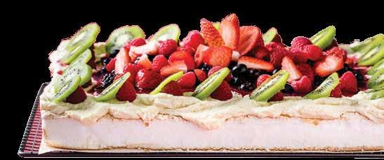 65mm diameter x 45mm high CODE 6-203 24 SERVES mini pavlova 25g A flat top shell which is the perfect base for individual pavlova