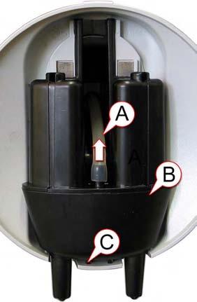 ) and remove the front housing section of the outlet slide. (3.) 6.4.