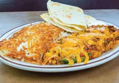 29 Jimmy s Big Stack Chicken Breakfast Two Biscuits, 2 freshly breaded Chicken Strips, 2 Eggs* cooked your way, Hash Browns OR Home Fries, Gravy and shredded Cheddar Cheese 8.