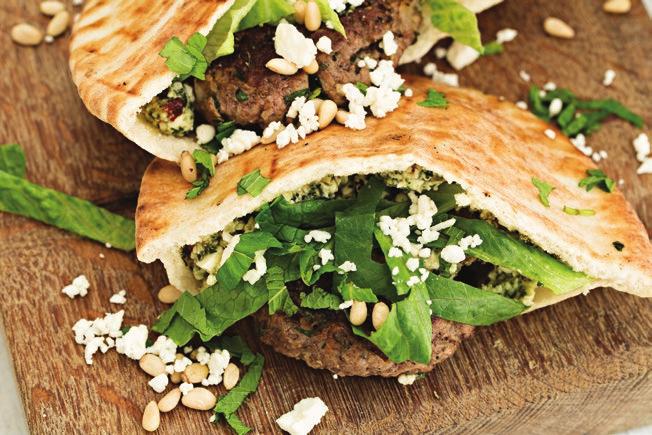 10 Build Your Own Spinach and Feta Turkey Burgers Serves 8 Prep/cooking time: Approximately 35 minutes 2 eggs, beaten 2 cloves garlic, minced 4 oz. low-fat feta cheese 1 (10 oz.
