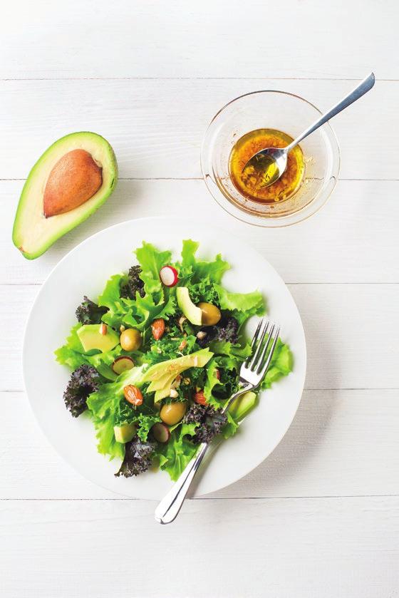 14 Avocado Butter Lettuce Salad and Lemon Dressing Serves 1 Prep time: Approximately 5 minutes 4 leaves of butter lettuce 1 3 cup roughly chopped red leaf lettuce ½ avocado, sliced ¼ cup cucumber,