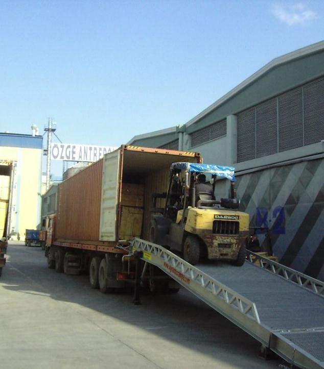 For export orders, we make deliveries via 20 DC or 40 DC
