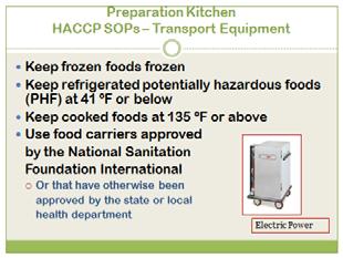 Slide 9 Because central kitchens often prepare food in advance of the day of service, cooling the food correctly is critical for food safety.