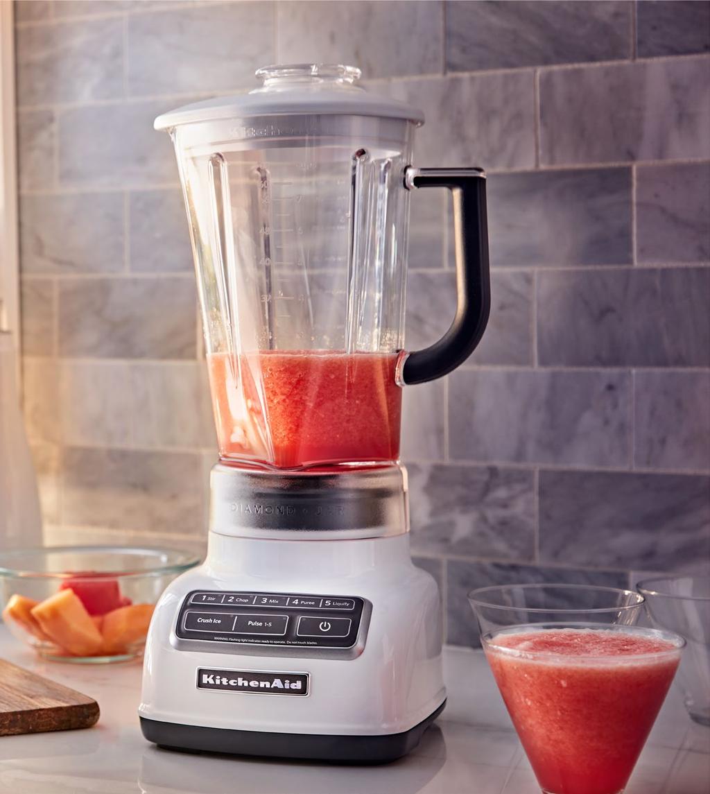 WATERMELON SANGRIA Preparation time : 60 minutes Makes 6 servings Products: Diamond Blender DIRECTIONS Combine 6-8 cups of watermelon and vodka in your KitchenAid Diamond Blender and lightly mash