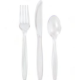 Cutlery, Clear, Forks Only 12/24 CLEAR 338377 Boxed Plastic