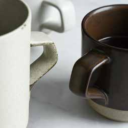 CLK-151: Sleek and Durable with Comforting Texture of Clay The mugs and plates have a humble yet dignified presence.