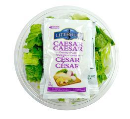 caesar salad dressing Shelf Life: 8 days Calories: 327 Fat: 28g Sodium: 593mg UPC #: