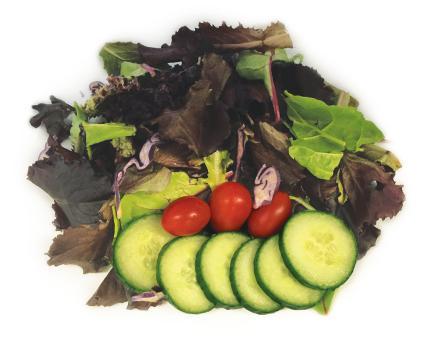 2g Sodium: 218 mg CHEF SALAD BOWL Item #: 5582 Pack Size: 6 x 185g chopped red leaf lettuce, crisp english cucumber, red cabbage and grape tomatoes served with a balsamic vinaigrette