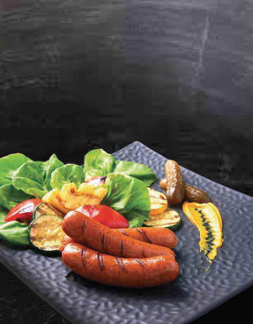ready-to-cook burgers, sausages and pre-cooked
