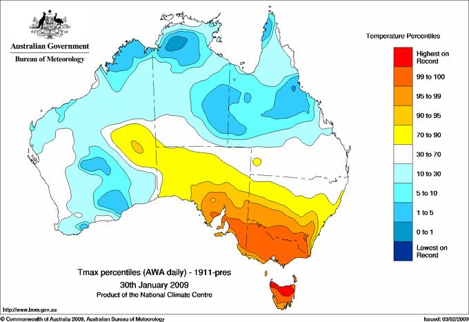 heatwave in SE Australia. 1.
