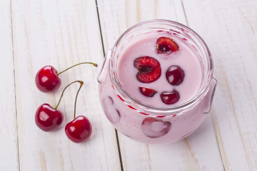 And for an ON THE GO less than 10 minute meal CHERRY VANILLA SMOOTHIE Prep Time: 5 minutes Servings 1 INGREDIENTS 1/2 cup ice 1/2 cup water 1/2 cup frozen cherries ( or raspberries, strawberries,