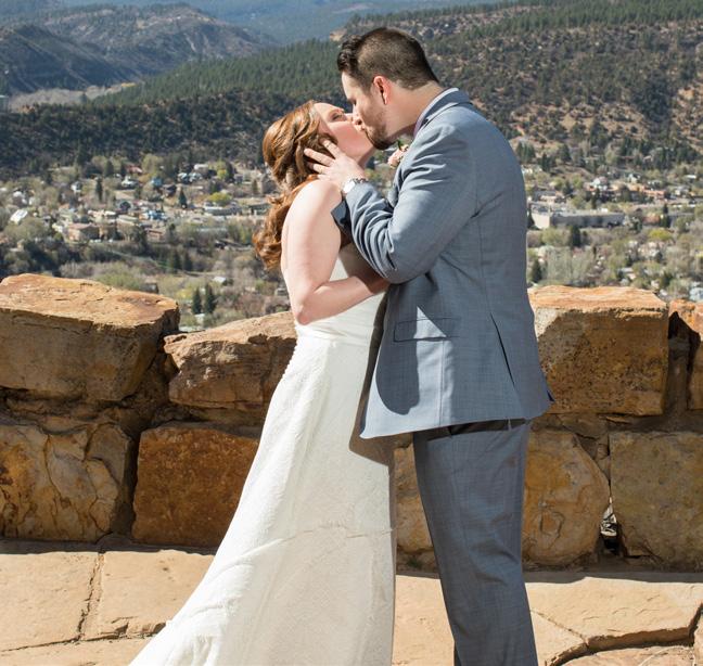 Ceremony Location: The Lion s Dens outdoor venue with breathtaking Durango views including white padded chairs. Indoor Venue at the Strater Hotel in case of weather.