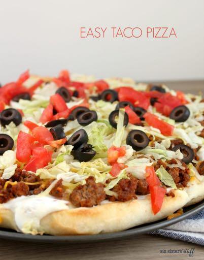 DAY 1 EASY TACO PIZZA M A I N D I S H Serves: 6 Prep Time: 10 Minutes Cook Time: 8 Minutes 1 (13.