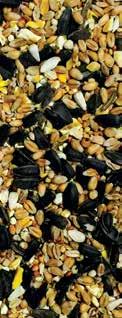 WILD BIRD FOOD AND TREATS HIGH ENERGY FOOD Wheat free blend 12 varieties of nutritious seeds and nuts Enriched with sunflower hearts and suet pellets No mess blend NEW PREMIUM WILD BIRD FOOD No mess