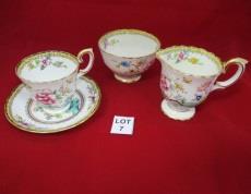 00 C 6 Gladstone China (England) matching cup and saucer, coffee pot and sugar basin, all in an