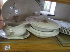 pot and 3 butter dishes.