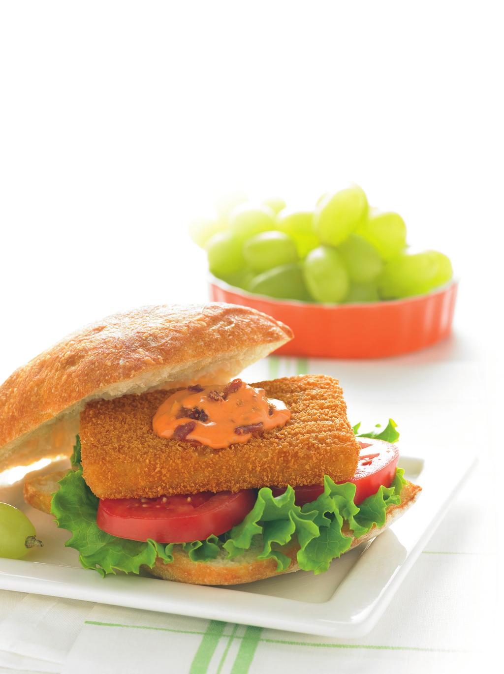 Ciabatta FBLT (Fish, Bacon, Lettuce & Tomato) Nutrition Facts Ciabatta FBLT Quantity 1 Calories 601 Total Fat 17.3g Saturated Fat 1.4g Trans Fat 0g Cholesterol 26mg Sodium 1126mg Carbohydrates 86.