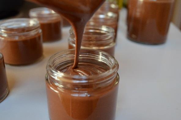 Dark chocolate spread Preparation Time 10 minutes Cooking Time 20 mins plus cooling Makes 2 jars 100g 75% dark chocolate (TC) 100ml double cream 100ml water 75g light muscovado sugar (TC) A pinch of