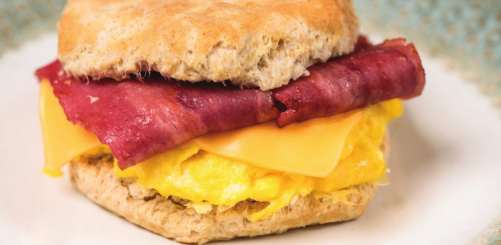 BACON, EGG AND CHEESE BREAKFAST SANDWICH HONEY CORN HANDI-SPLIT BISCUIT DOUGH Our Honey Corn biscuits are bursting with honey flavor throughout, with a hint of coveted cornbread.