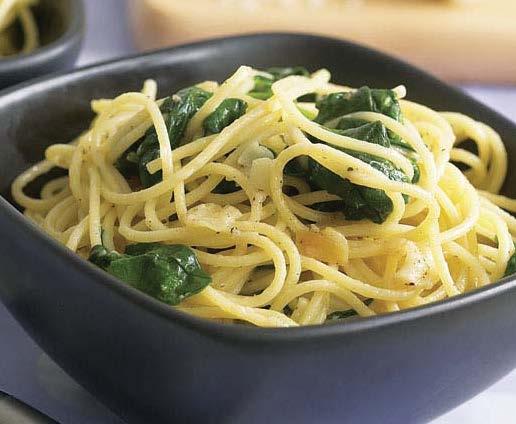 thursday Spaghetti with Garlic & Spinach Active/total time: 20 minutes This easy five-ingredient dinner is one of those gems to keep handy for weeknights when you have no idea what to make.