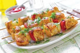 Farm Fresh Grade A Chicken Breast Shish Kabobs With Vegetables