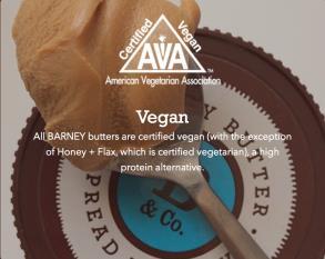 All of our Barney Butter products are peanut free and