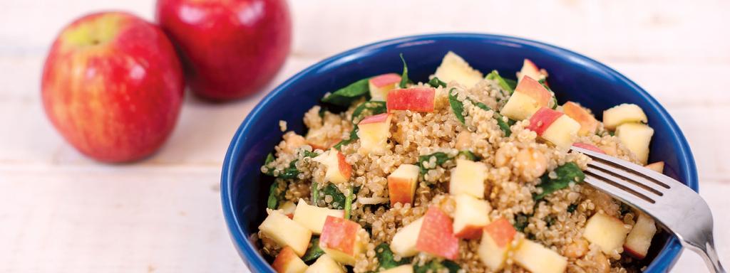 Lunch Quinoa Salad with Apples, Baby Spinach and Chick Peas in Maple Vinaigrette Serves 4-6 10 minutes 20 minutes 30 minutes Easy 1 C.
