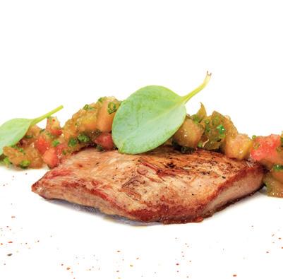 RECIPE BOOK IBERICO MEATS GRILLED ACORN-FED SECRETO WITH TOMATO AND SPRING ONION COMPOTE Prepare the tomato and spring onion compote 2 tomatoes 1 red onion chopped ¾ C sugar Spring onion finely