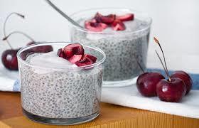 Chia Pudding chia seeds coconut milk honey or agave syrup vanilla 1/4 cup 1 cup 1/4 cup 1 teaspoon Mix