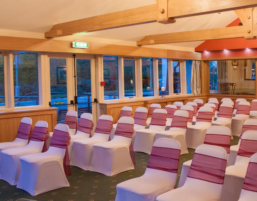 Wedding Ceremony We have a choice of two spacious indoor ceremony suites, suitable for up to 120 guests.